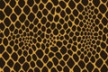 Seamless python skin pattern with large black scales on orange background Royalty Free Stock Photo