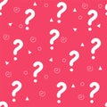 Seamless question pattern and background vector illustration . Seamless texture for your design