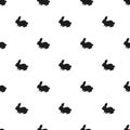 Seamless rabbit pattern on a white background Royalty Free Stock Photo