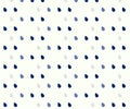 Seamless rain drops pattern on blue background