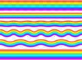 Seamless Rainbow Borders, Spectrum Lines Vector Illustration