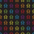 Seamless rainbow monkey pattern Royalty Free Stock Photo