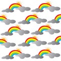 seamless rainbow simple vector design illustration color