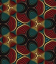 Seamless Rainbow Spirals. Geometric Pattern. Suitable for textile, fabric and packaging Royalty Free Stock Photo