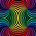 Seamless Rainbow Spirals. Geometric Pattern. Suitable for textile, fabric and packaging Royalty Free Stock Photo