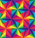 Seamless Rainbow Stripes. Polygonal Pattern. Royalty Free Stock Photo