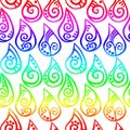 Seamless Rainbow water drops Royalty Free Stock Photo