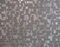 Seamless random rectangle size silver and glass mosaic wall / interior material / background texture Royalty Free Stock Photo