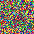 Seamless random squares, mosaic tiles pixelated, pixels colorful vibrant, vivid background / pattern. blocks repeatable pattern. Royalty Free Stock Photo