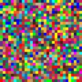 Seamless random squares, mosaic tiles pixelated, pixels colorful vibrant, vivid background / pattern. blocks repeatable pattern. Royalty Free Stock Photo