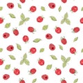 Seamless raspberry pattern