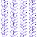 Seamless raster large illustration with blue and purple plants, based on rubber plant and liana shape, drawn in a row. Square flor