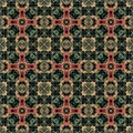 Seamless raster pattern in oriental style Flower psychedelic mosaic Pattern for wallpaper, backgrounds, decor for tapestries. Psyc