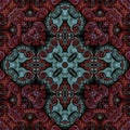 Seamless raster pattern in oriental style Flower psychedelic mosaic Pattern for wallpaper, backgrounds, decor for tapestries. Psyc