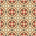 Seamless raster pattern in oriental style Flower psychedelic mosaic Pattern for wallpaper, backgrounds, decor for tapestries. Psyc