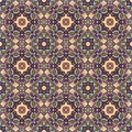 Seamless raster pattern in oriental style Flower psychedelic mosaic Pattern for wallpaper, backgrounds, decor for tapestries. Psyc