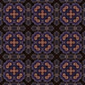 Seamless raster pattern in oriental style Flower psychedelic mosaic Pattern for wallpaper, backgrounds, decor for tapestries. Psyc