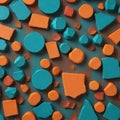 A seamless real 3D background featuring modern, futuristic geometric patterns, ideal for graphic design use.