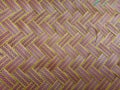 Seamless realistic bamboo weave basket repeat pattern. Texture of golden yellow rattan mat art work or interior design Royalty Free Stock Photo