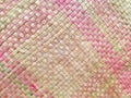 Seamless realistic old bamboo weave basket repeat pattern. Texture of golden yellow rattan mat for background and interior design Royalty Free Stock Photo