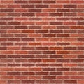 Seamless realistic pattern, old red brick wall. Colorful background. Antique cracked red brick texture Royalty Free Stock Photo