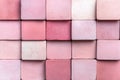 Peach Fuzz Colored Brick Tiles: Seamless Rectangular Texture for Wide Background Illustration