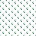 Seamless recycle sign pattern on white background