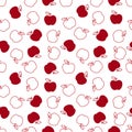 seamless red apple pattern for background Royalty Free Stock Photo