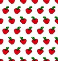 Seamless Red apple pattern Royalty Free Stock Photo