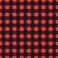 Seamless red and black check pattern. Hand drawn checked background