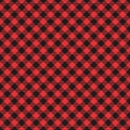 Seamless Red and Black Checkered Fabric Pattern Background Texture