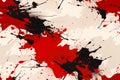 Seamless red and black paint splats on light background pattern Royalty Free Stock Photo