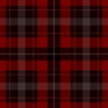 Seamless red, black tartan - white stripes Royalty Free Stock Photo