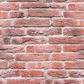 Seamless red brick wall. texture, background. Royalty Free Stock Photo
