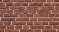 Seamless Red Brick Wall Texture, Rough Masonry Surface Background Pattern Royalty Free Stock Photo