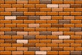 Seamless red brick wall texture. Vector background Royalty Free Stock Photo