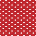 Seamless red bright polka dot pattern, vector illustration