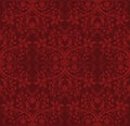 Seamless red floral wallpaper Royalty Free Stock Photo