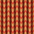 Seamless Red and Gold Chevron Curtain Pattern Royalty Free Stock Photo