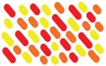 Seamless Red, Orange, and Yellow Capsule Pattern Vector Background Royalty Free Stock Photo
