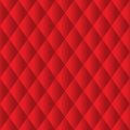 Seamless red padded upholstery pattern background