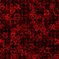 Seamless runic pattern. Endless background with Odins letters chaos