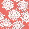 Seamless red vintage japanese floral kimono tenugui textile pattern vector