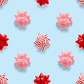 Seamless regular creative Christmas pattern with New Year decorations. xmas Modern Seamless pattern made from christmas