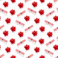 Seamless regular creative Christmas pattern with New Year decorations. xmas Modern Seamless pattern made from christmas