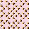 Seamless regular creative pattern of fruit pear with dark shadows