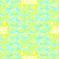 Seamless regular ellipses pattern yellow light blue