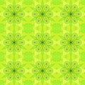 Seamless regular floral pattern lime green Royalty Free Stock Photo