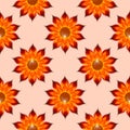 Seamless regular pattern with floral design.