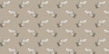 Seamless regular pattern women`s casual sneakers on a beige background.